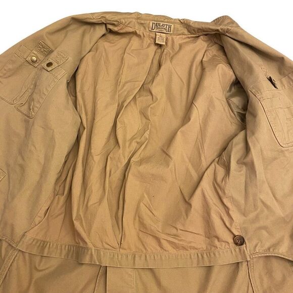 Duluth Trading Company Khaki 11 Pocket Tactical Coat Vintage 2000s  Mens Size‎ L - Picture 12 of 16
